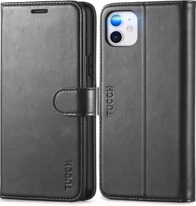 Case Wallet for Iphone 11, [RFID Blocking] Card Slots Stand Magnetic Closure, Protective PU Leather [Shockproof TPU Interior Case] Flip Cover Compatible with Iphone 11 (2019 6.1 Inch), Black