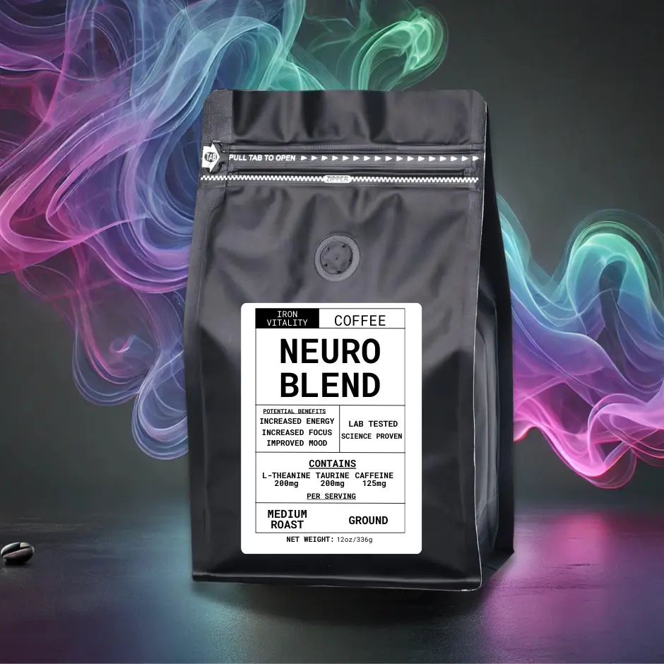 NEURO BLEND COFFEE WITH L-THEAINE AND TAURINE