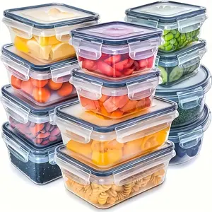 24pcs Food Storage Containers, kitchen organizers Leakproof Meal Prep Containers local warehouse 24pcs Including 12pcs Glass Containers With 12 Lids,Airtight Freezer Safe  Containers , Glass Meal Prep Container, for Pantry and Kitchen Organization