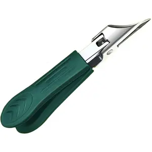 3-Piece Beveled Eagle Beak Nail Clippers Set – Large Opening, Anti-Splash Design For Thick And Hard Nails, Heavy-Duty Stainless Steel Clippers For Home Use （Green） corta úñas profesional