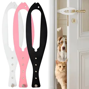 3PCS Cat Door Latch Holder, Adjustable Pet Door Strap 2.5-6”, Keep Dogs Out of Litter Box & Cat Food, Easy Install No Tools, Cat Door Alternative for Indoor Pets, Durable Safety Lock for Home Use