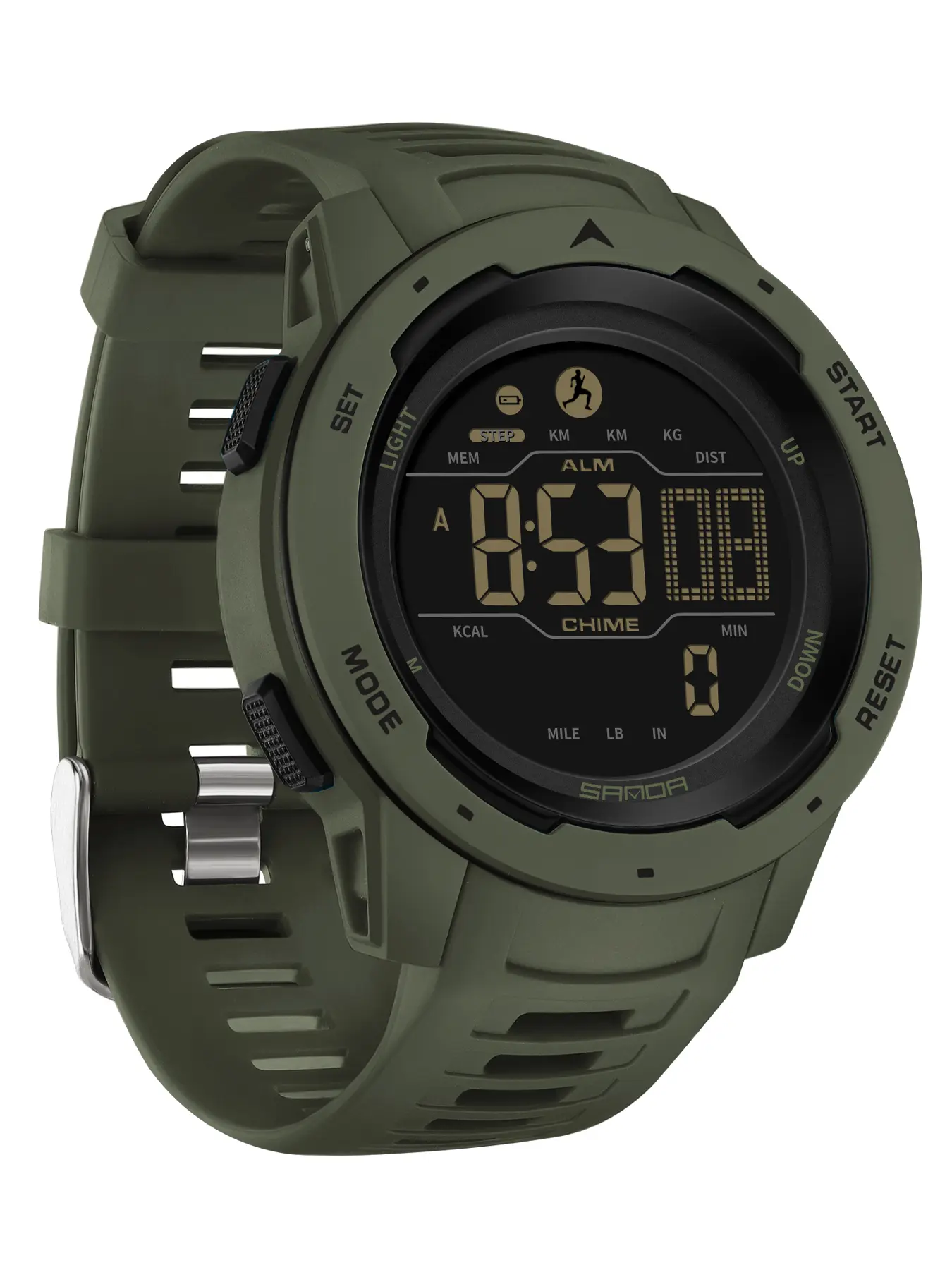OFNS 1Pcs Calorie Pedometer Alarm Clock Waterproof Wristwatch Multifunctional Mountaineering Military Wind Shockproof Watches for Men digital watch Fashionable Luminous Waterproof Watch Stylish Watch Modern Waterproof Watch Water Resist