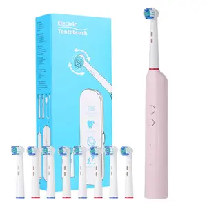 Electric Toothbrush With 8 Counts Brush Heads, 1 Box Waterproof Sonic Toothbrush, USB Rechargeable Toothbrush For Adults