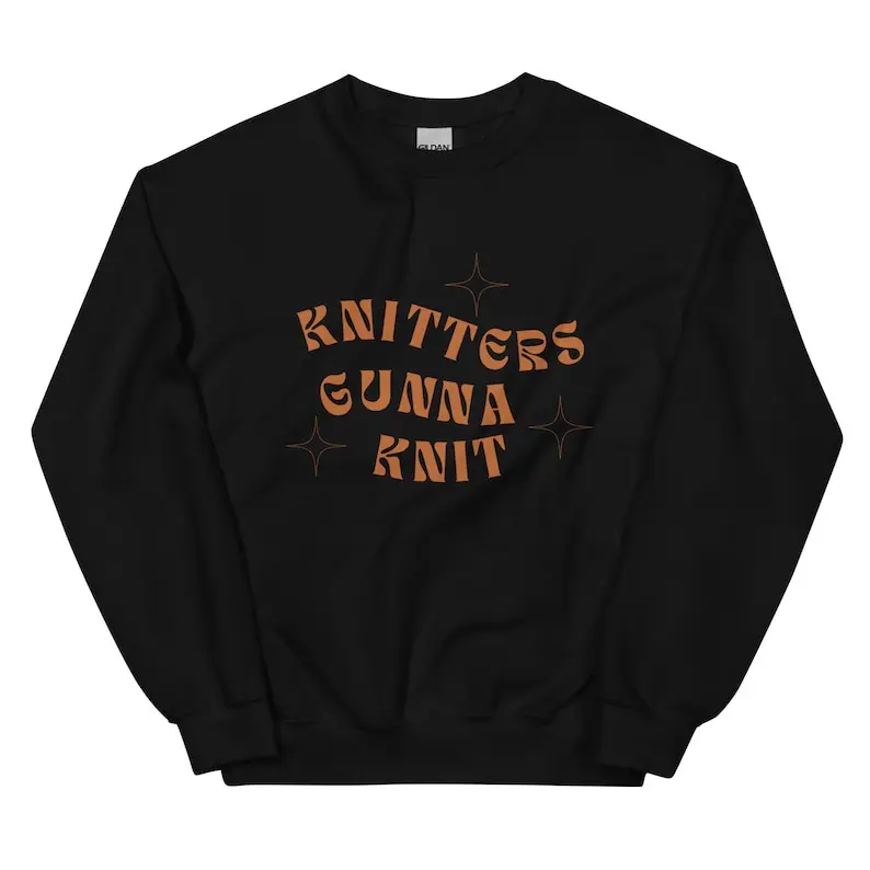 Knitters Gunna Knit Sweatshirt, Gift for Men Cotton Maroon