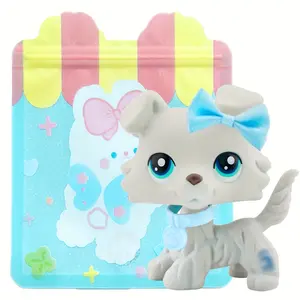 Lps Collie Collectible Dolls, Blue Different Eyes, Mini Pet Shop Rare Figure with Accessories, Birthday, Christmas, Halloween Gift
