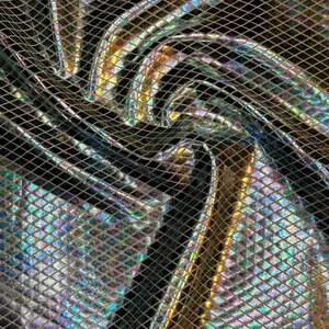 Radiant Diamond Illusion 4-Way Stretch Spandex Dressmaking Fabric, Luminous Couture Luxe Flex Cotton Blend Material by the Yd, By The Yard, Four-Way Stretch