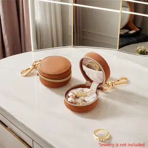 Portable Jewelry Storage Box, 1/8 Counts Mini Round Dustproof Jewelry Organizer, Jewelry Display Box for Women Girls, Necklace Case for Home Travel, Portable Travel Accessories