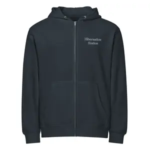 Hibernation Station Zip Embroidered Hoodie