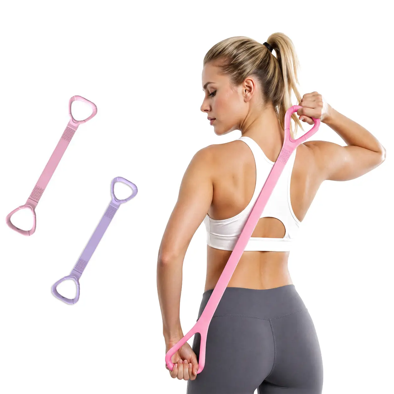 Figure 8 Fitness Resistance Band for Women and Men, Elastic Exercise Bands for Arms Chest and Back, Chest Expander and Yoga Gym Workout Pulling Rope, 8 Word Elastic Tubing for Muscle Training Band for Bodybuilding enthusiast