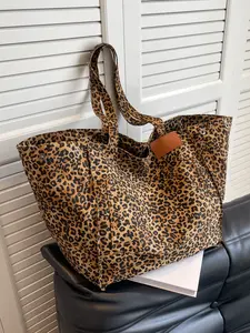 Leisure, simple and versatile, Fashionable casual bag, Shoulder Tote Hobo leopard print tote bag with separation, fashionable large capacity shoulder bag, can accommodate tablets and files, suitable for commuting, school, and outdoor outings