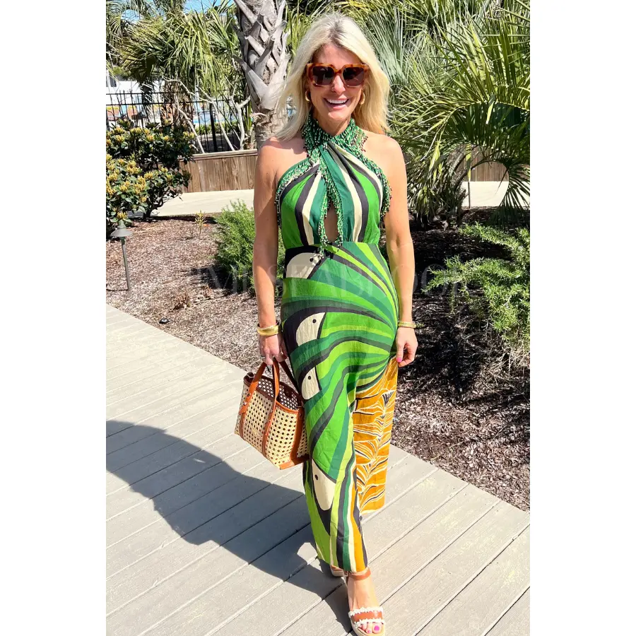 knee length dresses for ladies Maxi Dress Borogodo Toucans – DUAS main image 0