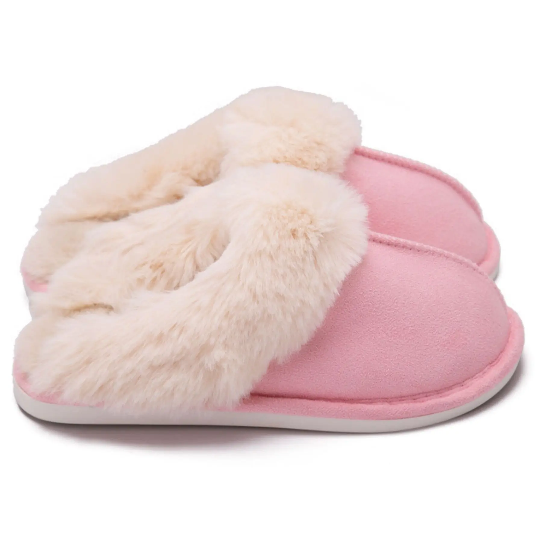 Winter  House Slip Resistant Slippers  Plush Faux  Fluffy Flats Slippers Warm Slide Shoes for Women Springfresh
