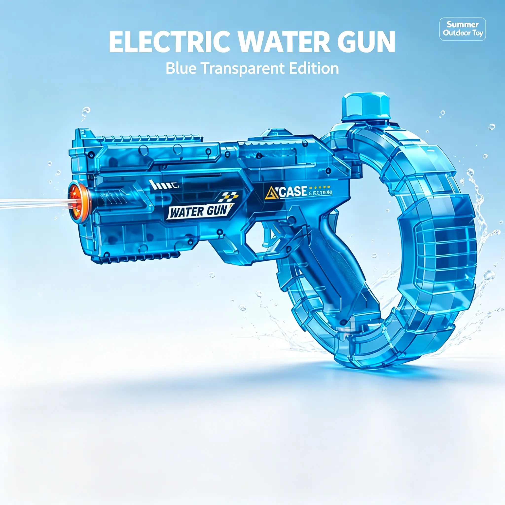 Electric Automatic Water Blaster - Water Gun with Lights & Sound Effects, 26oz Circle/12oz Standard Tanks, Up to 19ft Range, Outdoor Kids Stuff Toy for Outdoor Play, Beach Activities, Gifts