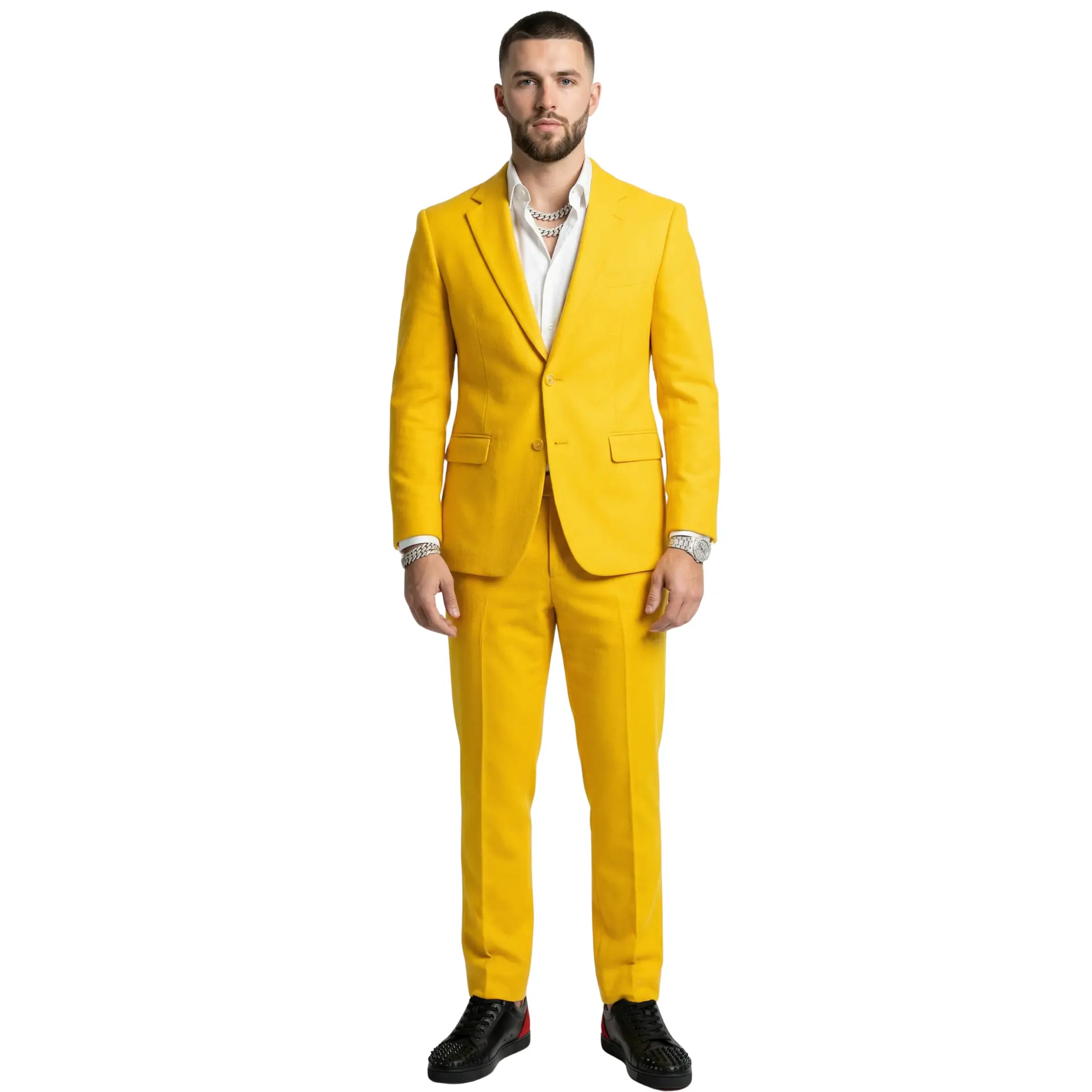 The Sharp Chimp 2pc Classic Men's Suit - Yellow