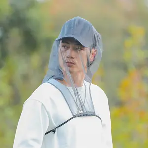 Outdoor Sunshade Hat & Face Mask for Beekeeping Mosquito Protection Fishing Shawl Wide Brimmed Veil Head Covering Comfortable Accessory