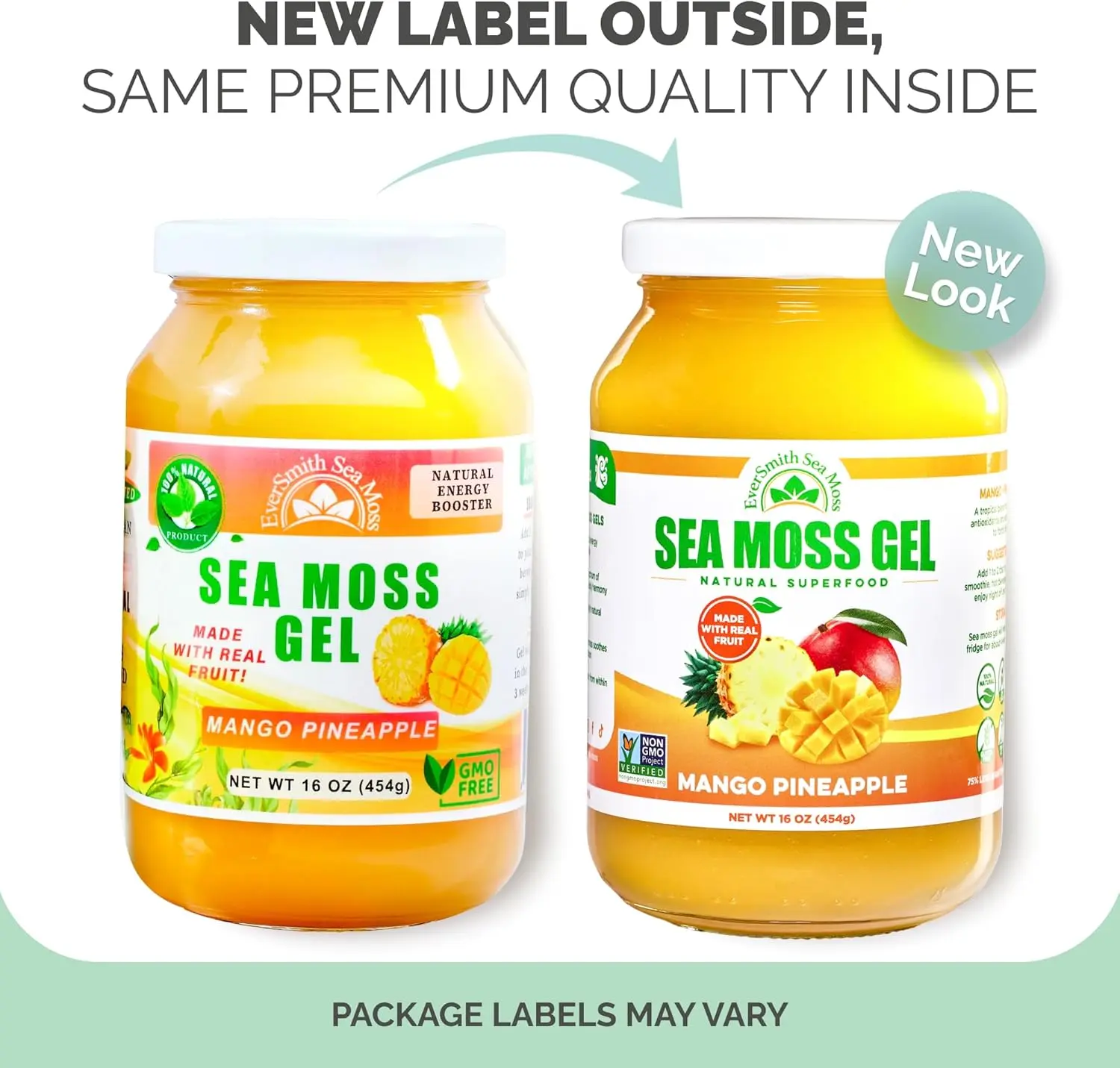 Wildcrafted Irish Sea Moss Gel | Made in USA | Rich in Nutrients | Sea Moss Gel Raw | Jarred Vegetables & Fruits | Unflavored (1 Jar)