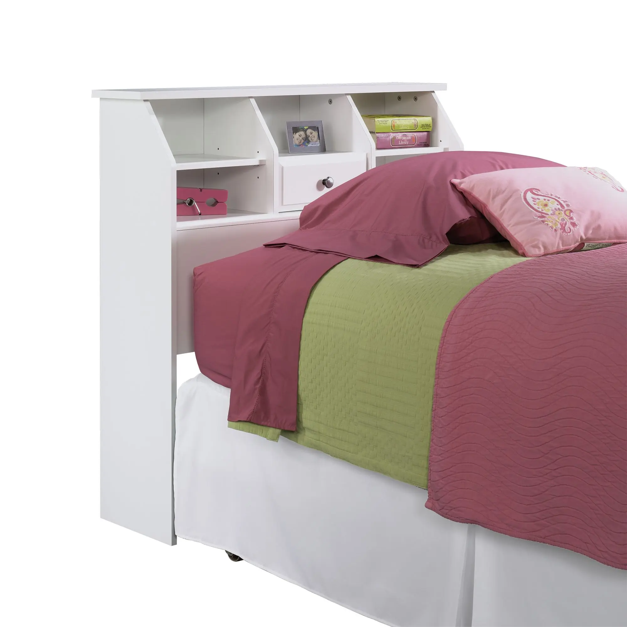 Sauder Shoal Creek Twin Cubby Bed Headboard - Bedroom Furniture with Adjustable Shelves, Hidden Convenient Storage (Bed Storage Headboard Option), Convenient Storage Headboard