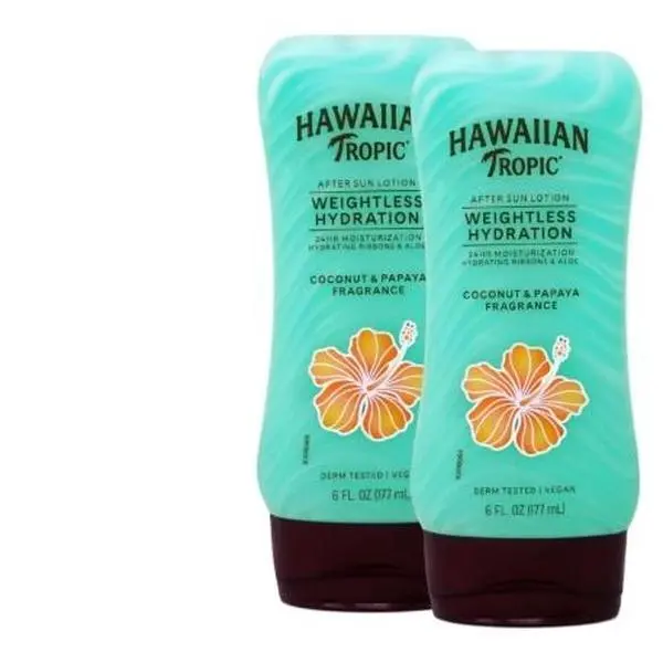 Hawaiian Tropic After Sun Lotion Coconut & Papaya, 6.0 fl oz twin pack