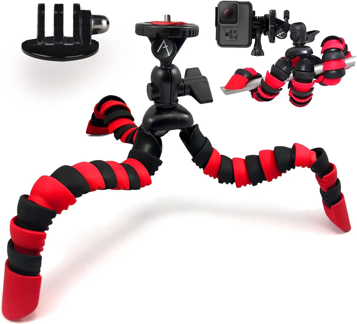Acuvar 12" Flexible Tripod for GoPro Hero Cameras – Gorilla Pod Camera Stand, Go Pro Stand, Compatible for All GoPro Hero 9, 7, 10, Action Camera Tripod Mount