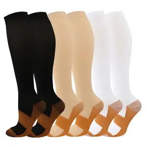 6-Pack Compression Calf Socks – All-Day Comfort & Performance for Running, Gym & Recovery  mpression Knee-High Socks Floral Pattern Compression Knee-High Socks good breathable Moisture-Wicking Sports