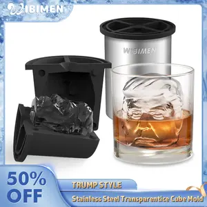 WIBIMEN Giftable Face Ice Mold – Stainless Steel Ice Balls for Whiskey Enthusiasts