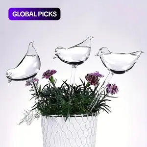 3Pcs automatic watering balls with transparent bird like design - perfect for automatic watering of flowers and gardening tools at home, narrow output design, automatic watering device, suitable for indoor use, Automatic Watering System #GLOBAL PICKS