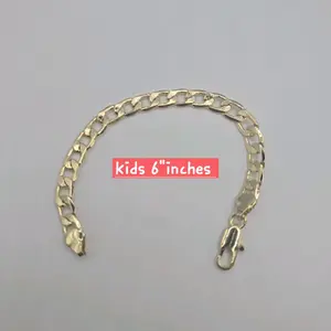 Bracelet KIDS SIZES fashion style CUBAN 6"inches gold-plated Bracelet KIDS SIZES fashion style CUBAN 6"inches gold-plated