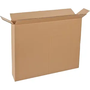 Side Loading Shipping Boxes Large 30"L x 5"W x 24"H 10-Pack - Corrugated Cardboard Box for Moving, Mailing, Packing, Packaging and