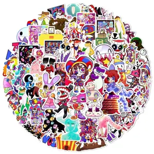 2026 new 60Pcs Magical Circus Graffiti Stickers  Birthday Party Decorations Luggage Skateboard Stickers