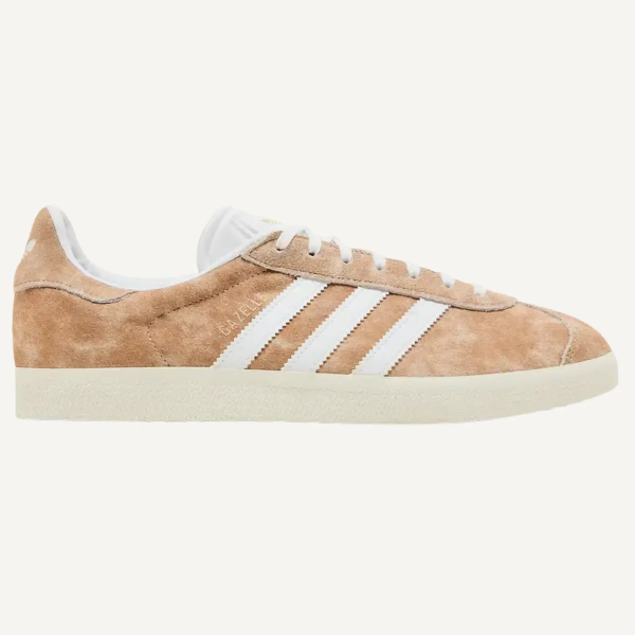 Adidas Originals Men's Brown Gazelle 'Washed Beige' Sneakers, IH9865 (No Box)