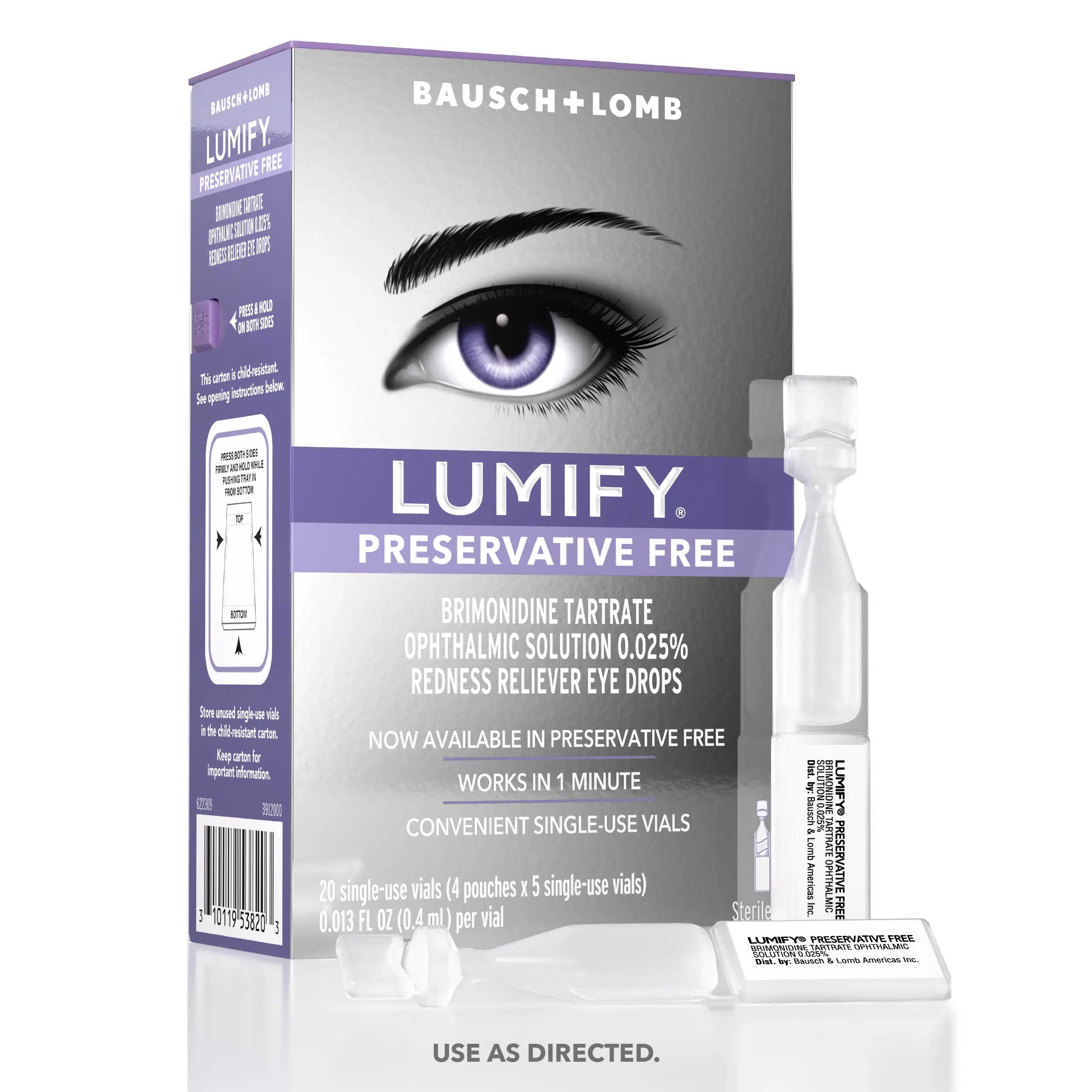 LUMIFY Redness Reliever Preservative Free Eye Drops (20 Count, Single-Use Vials) LUMIFY Redness Reliever Preservative Free Eye Drops (20 Count, Single-Use Vials)