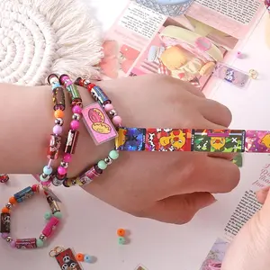 Hot Selling Toy Stickers, Creative Funny Stationery Stickers Roll, Colorful Gift Bracelet, Fun and Educational Accessories，Sticker String Fun Bracelet Kit，DIY Sticker Bracelet Making Kit，Wearable Shareable Sticker Bracelet, Crafting Kit