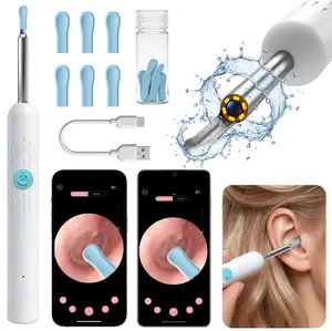 Ear Wax Removal,Wireless Ear Cleaner with Camera and Lights, Eligible for FSA HSA,Ear Wax Removal Tool Camera with 1080P,Ear Cleaning Kit with 6 Spoons,for Android and iOS(White)
