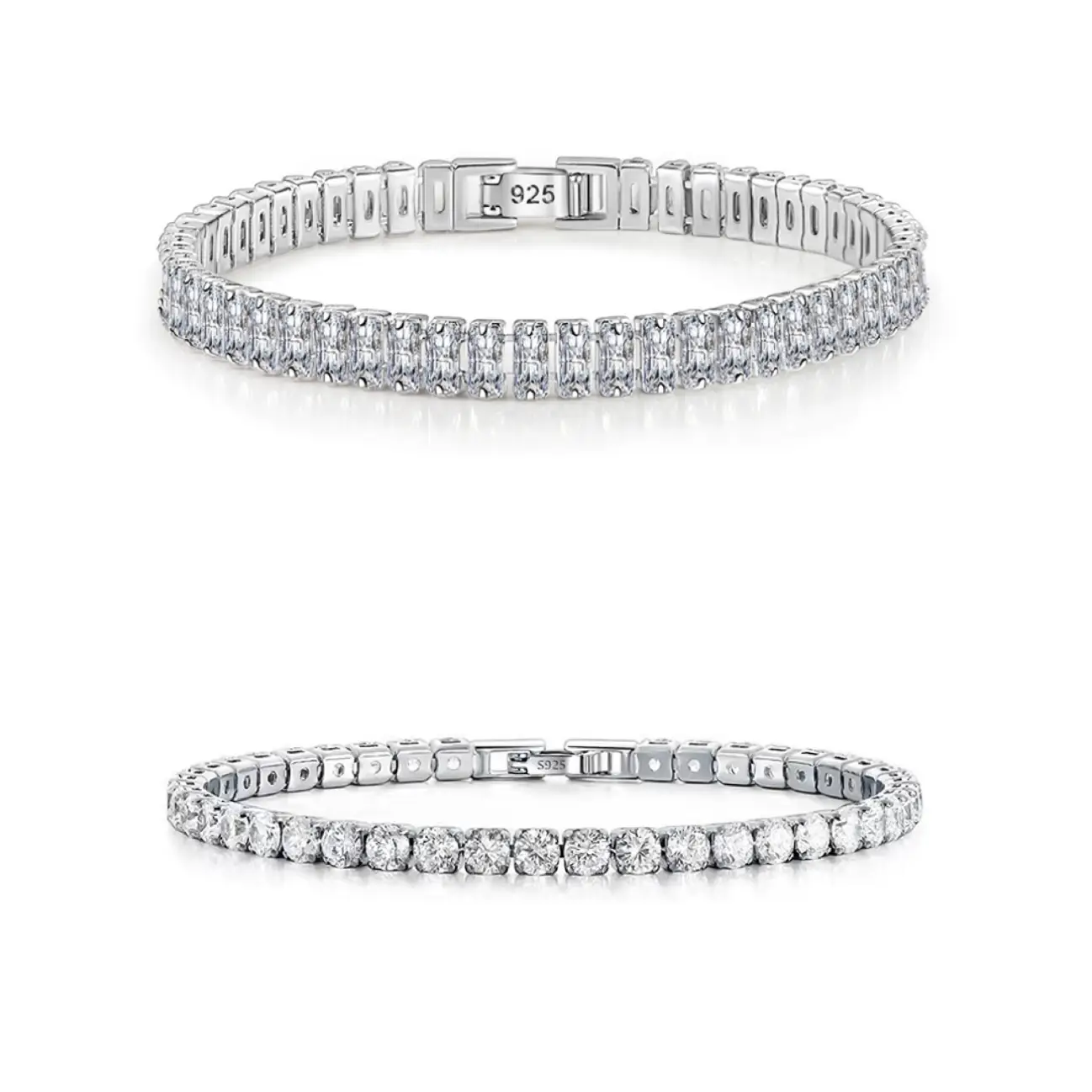 AELNEN 925 Sterling Silver Women's Elegant Tennis Bracelet - Stylish Design for Everyday Wear