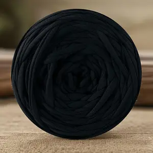 1 Roll Elastic Fabric Yarn, T-Shirt Yarn, Woven Fabric Knitted Yarn, Knitting Supplies, Crocheting Supplies for Crochet and DIY Woven Bags, Multi-Color Yarns for Crochet Weaving, Suitable for Bags, Storage Baskets