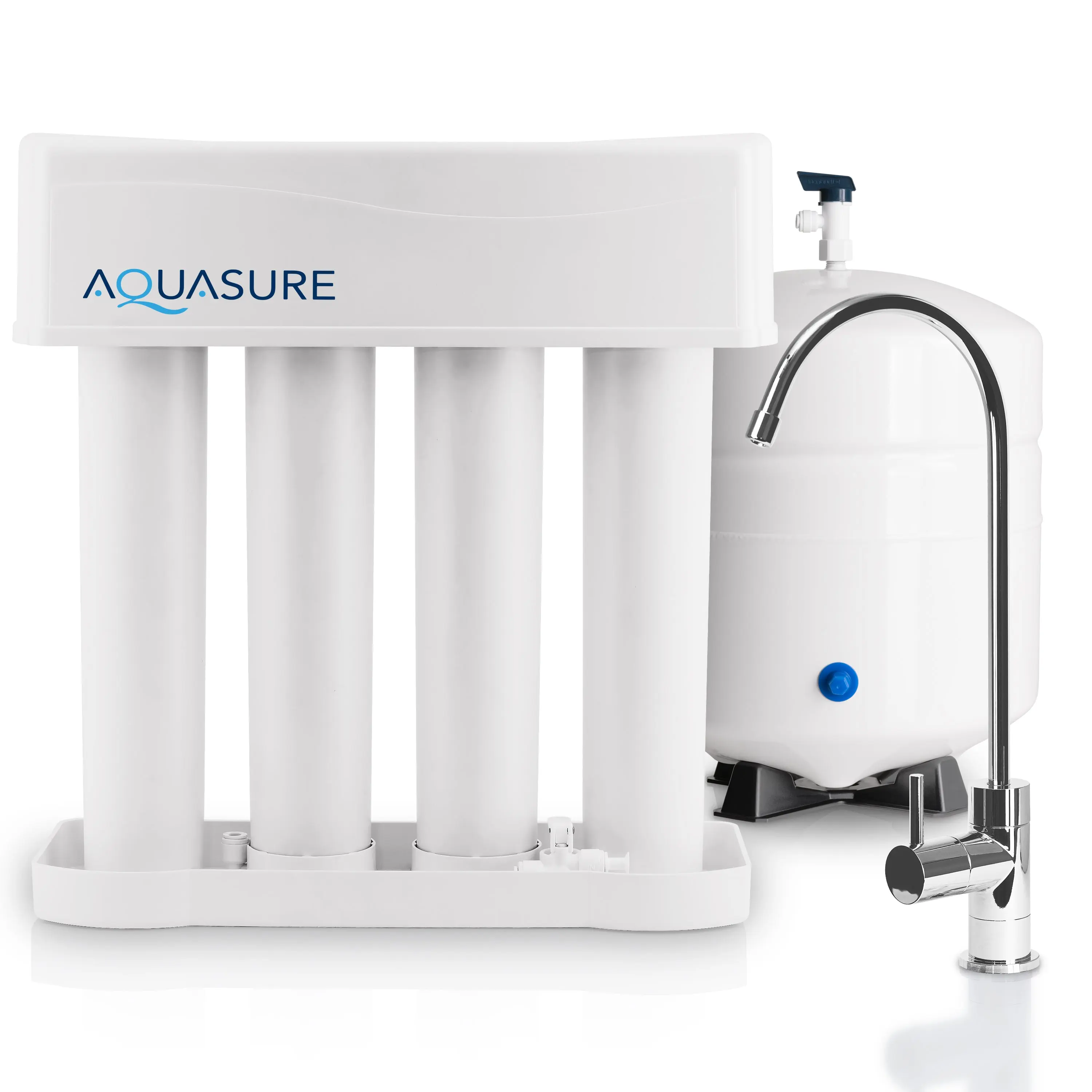 Premier Advanced Series | 4-Stage Reverse Osmosis Water Filtration System with NSF Certified Lead-Free Chrome Faucet, 75 GPD