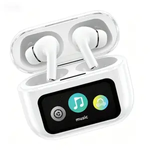 A9 Pro Wireless Earbuds True ANC ENC Noise Cancellation Touch Control Stereo Sound Clear Call Stable Connection for Daily Work Travel Entertainment