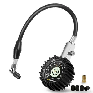 Tire Pressure Gauge 100psi Glow in The Dark, ATsafepro 2.5” Dial Mechanical Tire Gauges for Tire Pressure, Certificated Accuracy Analog Air Pressure Gauge for Cars, Trucks, Bicycles.