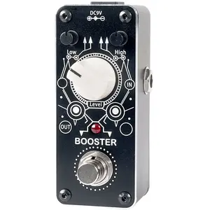 Sondery Boost Pedal for Electric Guitar and Bass, Mini Clean Booster Pedal, True Bypass, More or Less 14dB Change for Frequencies Under 250Hz or Above 1KHz, Art Design Series Pedal