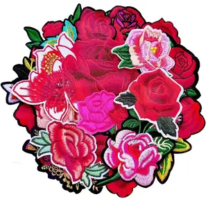 Assorted Colorful Patches Sewing on/Iron on Embroidered Patches  Patches Clothes Dress Curtain Sewing Decorating DIY Craft Embarrassment Applique Patches (Assorted )