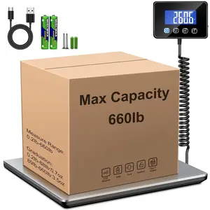 Shipping Scale, 660lbs Heavy Duty Digital Postal Scale for Packages, 0.35oz High Accurate Postage Scale for Small Business, Luggage, Home Use,  &   Include