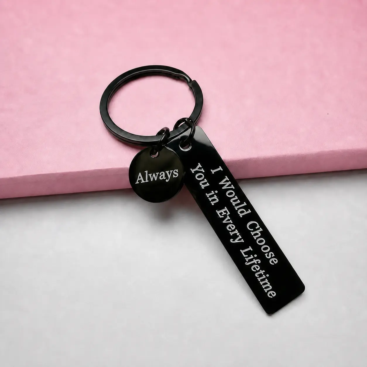 Cute “Forever Love” Letter Pattern Keychain, Romantic Gift for Couples