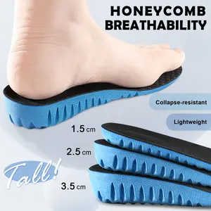 AILAKA Honeycomb Shock Absorbing Height Boosters Insoles for Men & Women 1.5-3.5 cm Invisible Full-Length Comfort Inserts for Sports Dates Everyday Footwear Arch Parent Shoe Vacuum Shoe,summervibes