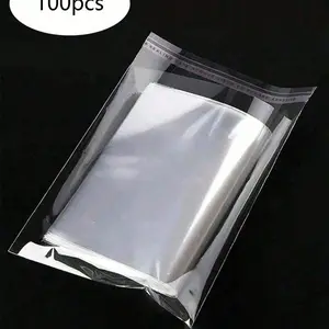 200/100pcs Clear Self-sealing Plastic Bags, OPP Packaging Bags, Gift Wrapping Supplies, Resealable Bags For Packing Clothes, Gifts, Jewelry, Decorative Packaging Dust-Proof Moisture-Proof Bags