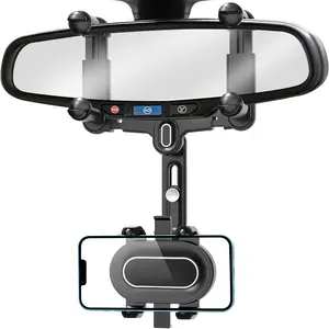 Phone Holder, Rearview Mirror Clip Phone Mount for Vehicle with Long Adjustable Arm,Car Accessories Compatible with iPhone 17 16 15 14 13 12 11 Xs XR, Google,Samsung S23 Ultra S22 S21 S20/S10+ S9+ Note 9