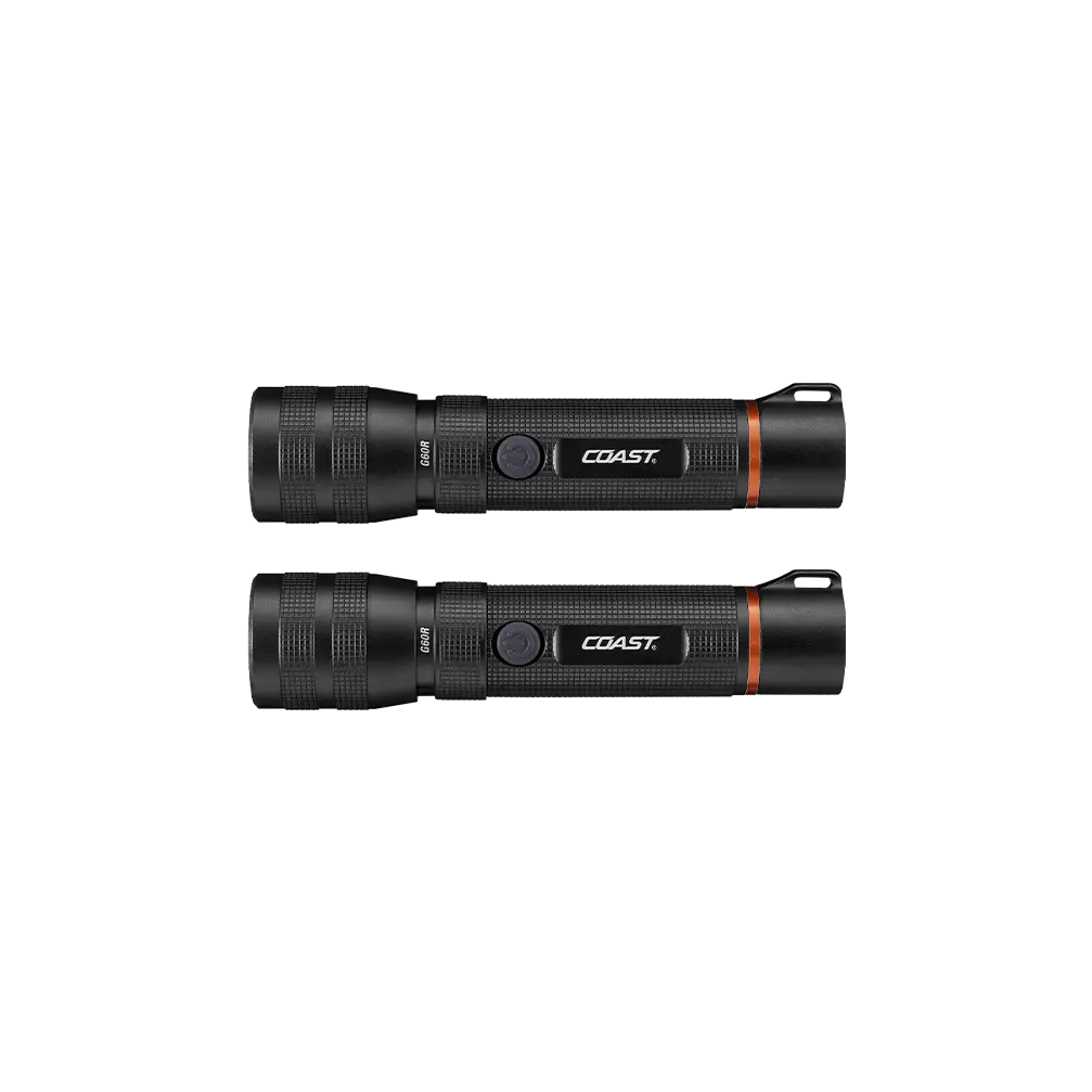 Coast G60R 1000 Lumen Waterproof Rechargeable LED Flashlight, 2-Pack Coast G60R 1000 Lumen Waterproof Rechargeable LED Flashlight, 2-Pack