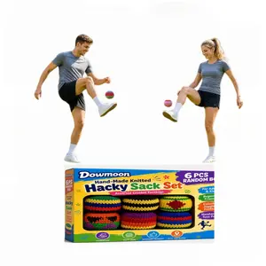 Premium Soft Hacky Sacks, Colorful Crochet Foot Kick Bags for Kids Adults | Durable Play Balls, Ideal for Backyard Beach Game, Boost Coordination Balance & Outdoor Fun