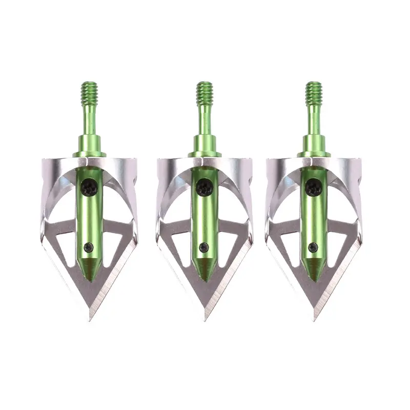 3PCS Crossbow Steel Broadheads 100Grain 360 Hunting Archery Bow Screw Arrows Points