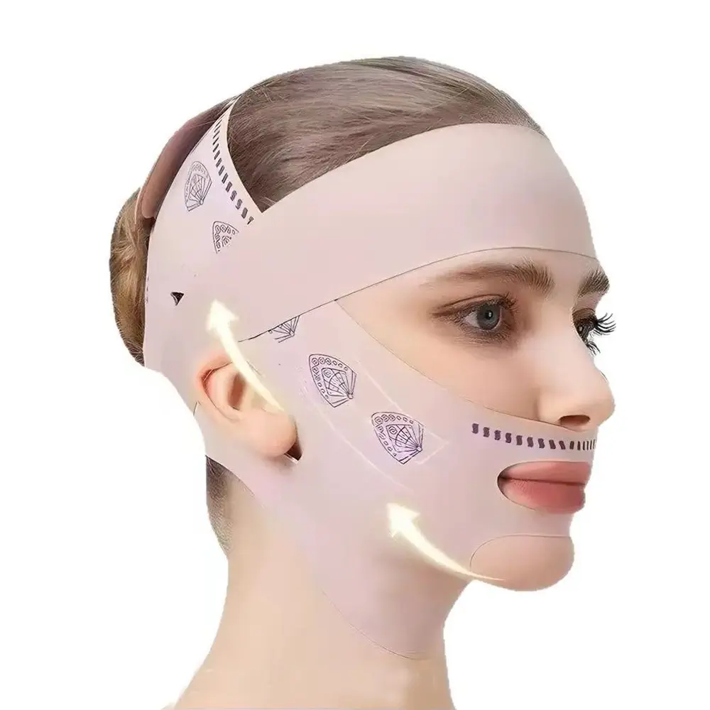 Lifting And Firming Double Chin Sleep Mask, Anti-Sagging Breathable Bandage To Improve Facial Forehead Lines And Nasolabial Folds