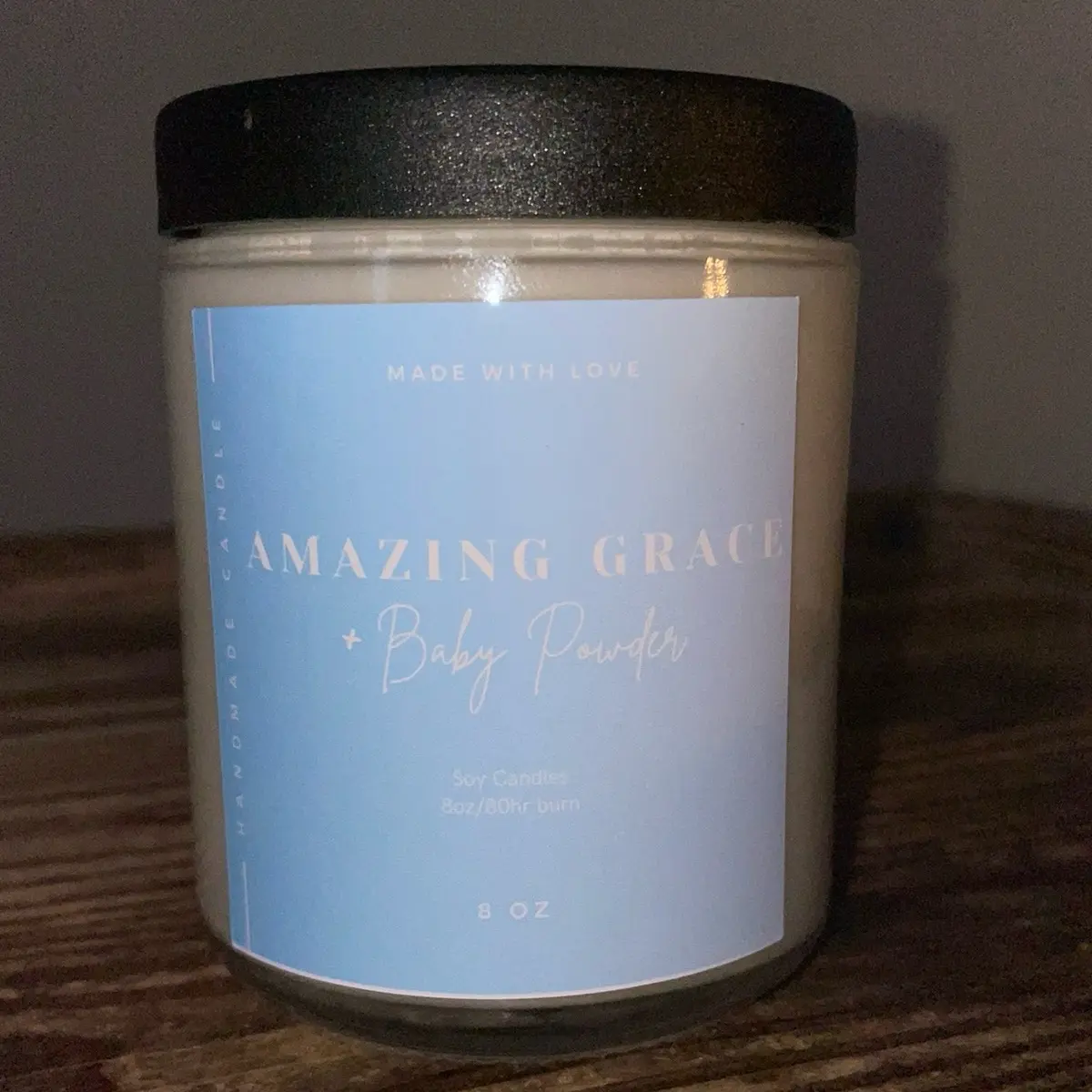 Amazing Grace and Baby Powder 8oz soy candle